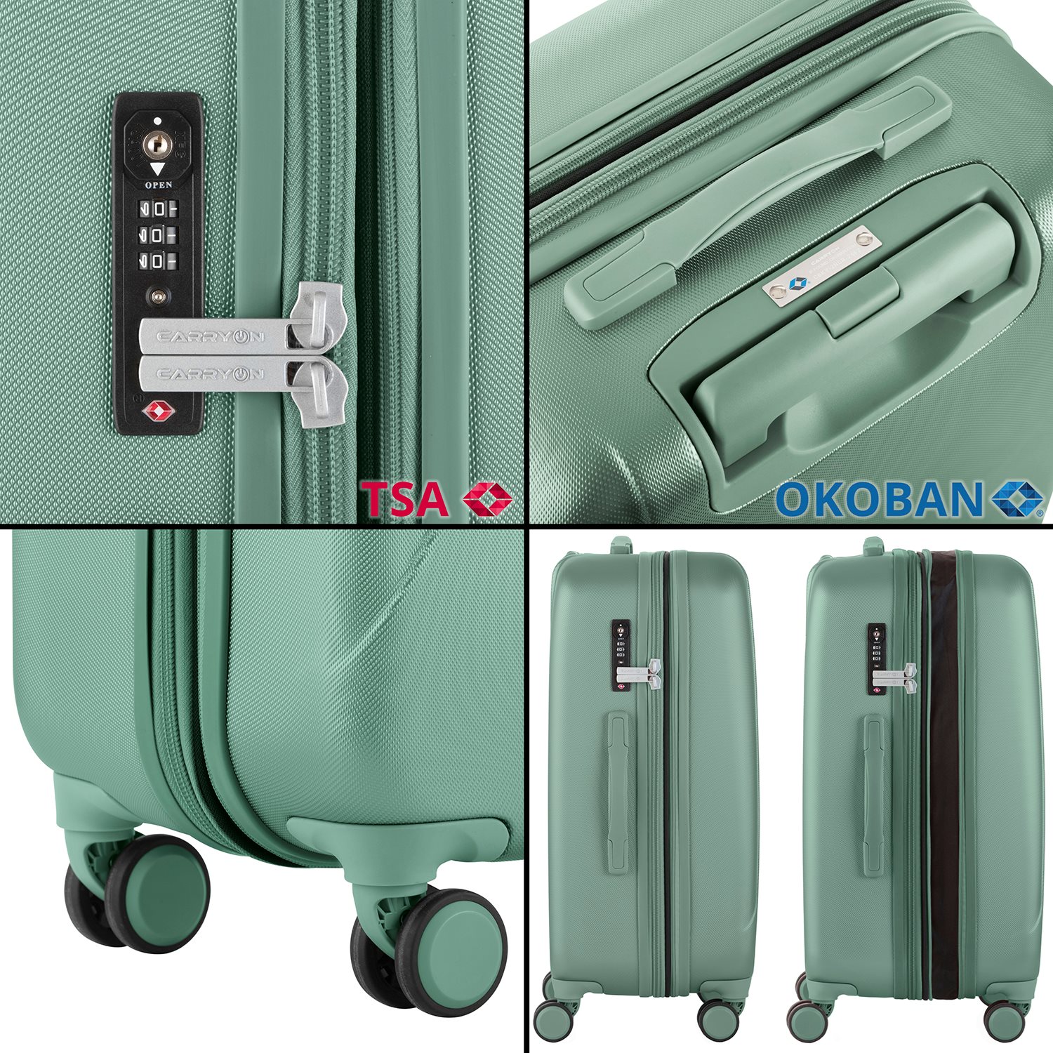 CarryOn Skyhopper 4 Wiel Trolley 68 Expandable olive