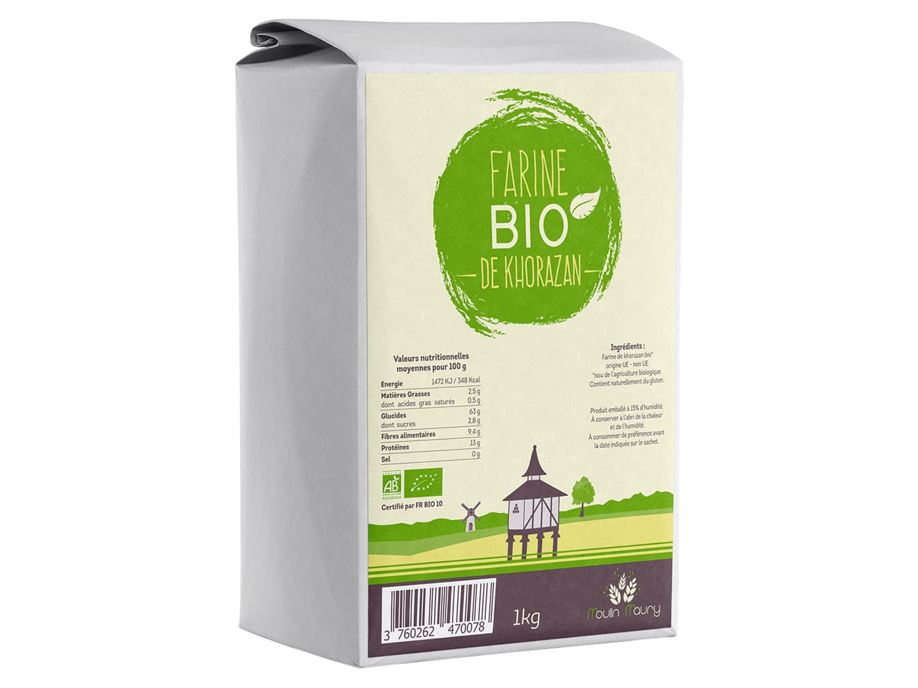 Farine de blé Khorasan - 1 kg - Moulin Maury