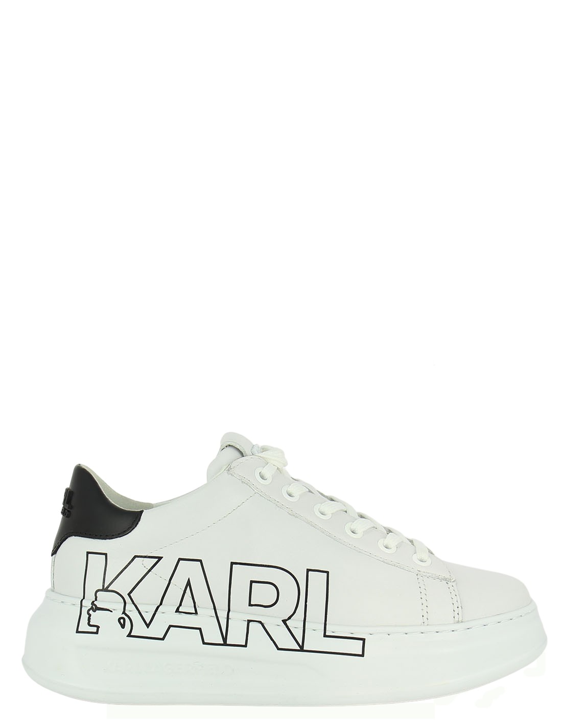 karl lagerfeld baskets de ville femme kapri karl outline logo cuir blanc