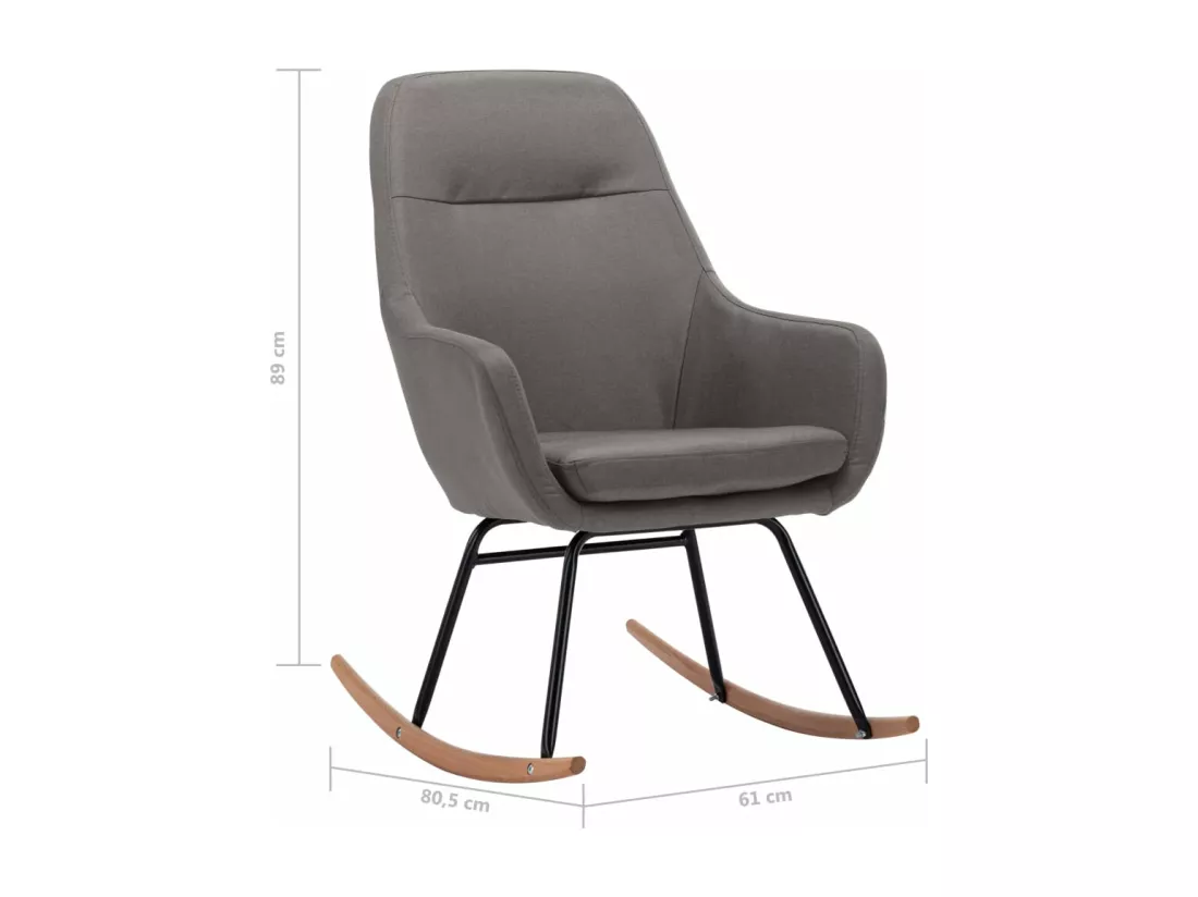 Chaise à bascule Gris clair Tissu