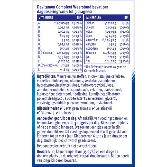 Davitamon Compleet Weerstand Met Vitamine C & D 100 Stuks