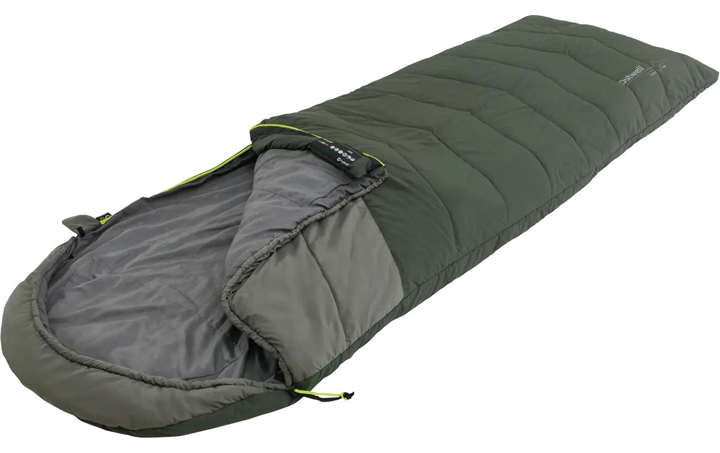 Schlafsack Caldera Lux Grün, 80 x 220 cmWarmer und bequemer Mumienschlafsack