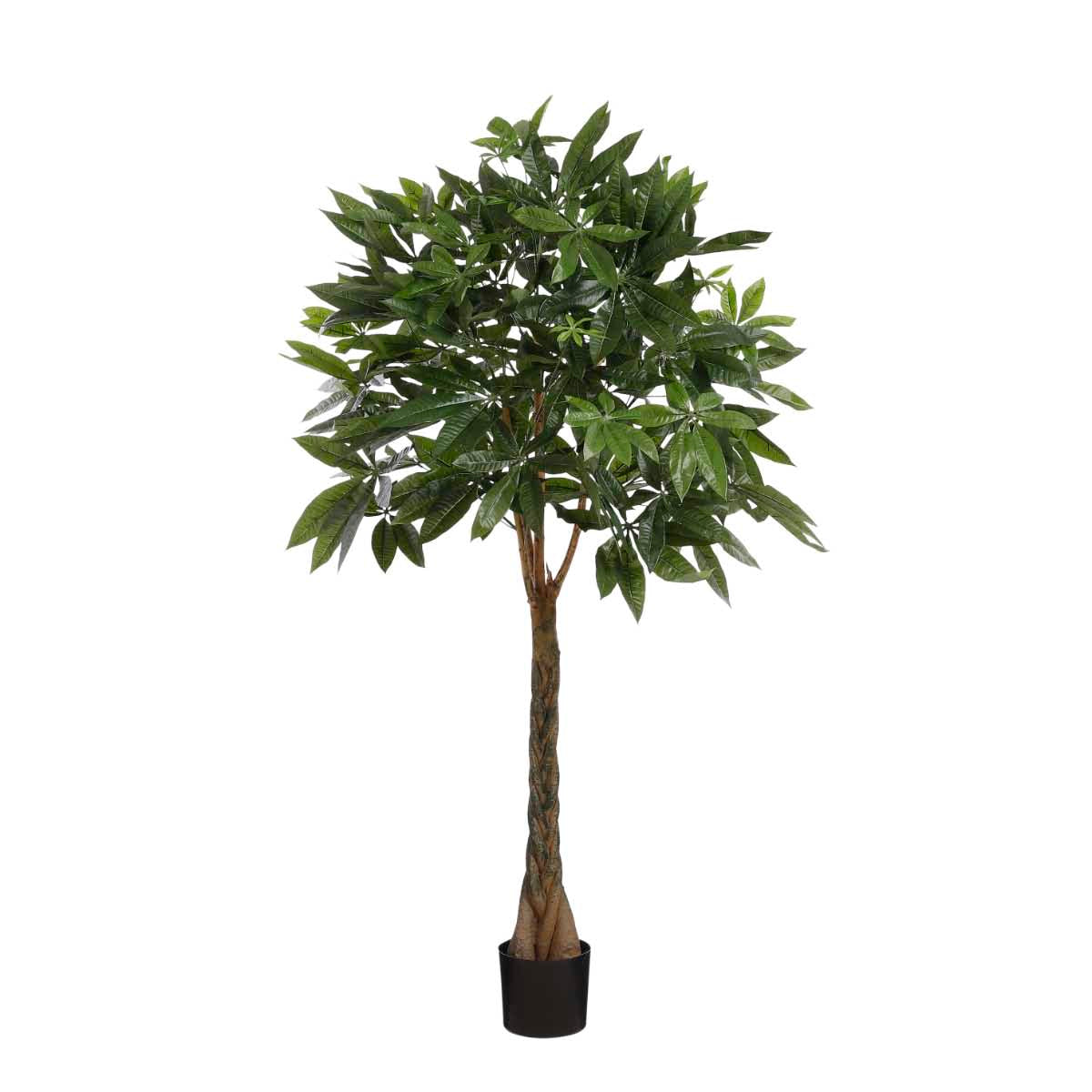 Mica decorations plante artificielle pachira - 50x50x120 cm - plastique - vert