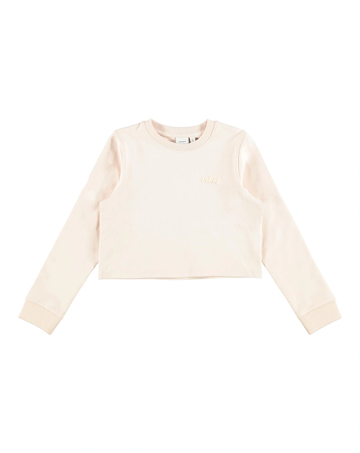 Crop-Sweatshirt NKFTINTURN in hellrosa