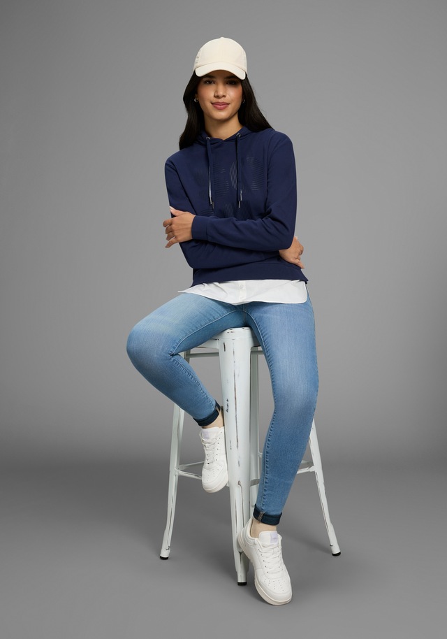 KangaROOS Kapuzensweatshirt , mit angenähtem Blusensaum