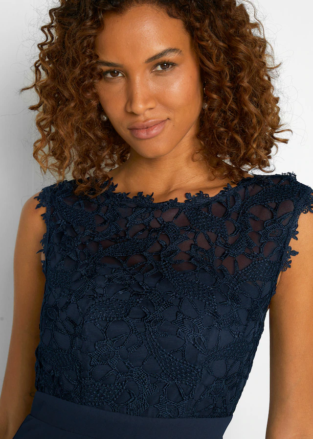 bonprix Maxikleid »Maxikleid mit Spitze« Maxikleid mit Spitze