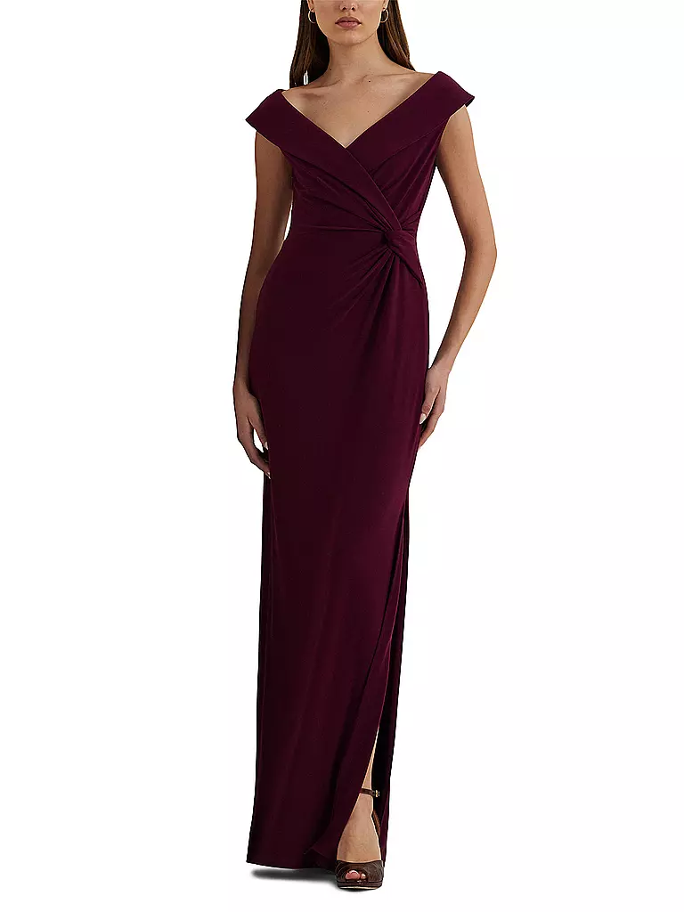 LAUREN RALPH LAUREN Abendkleid LEONIDAS dunkelrot