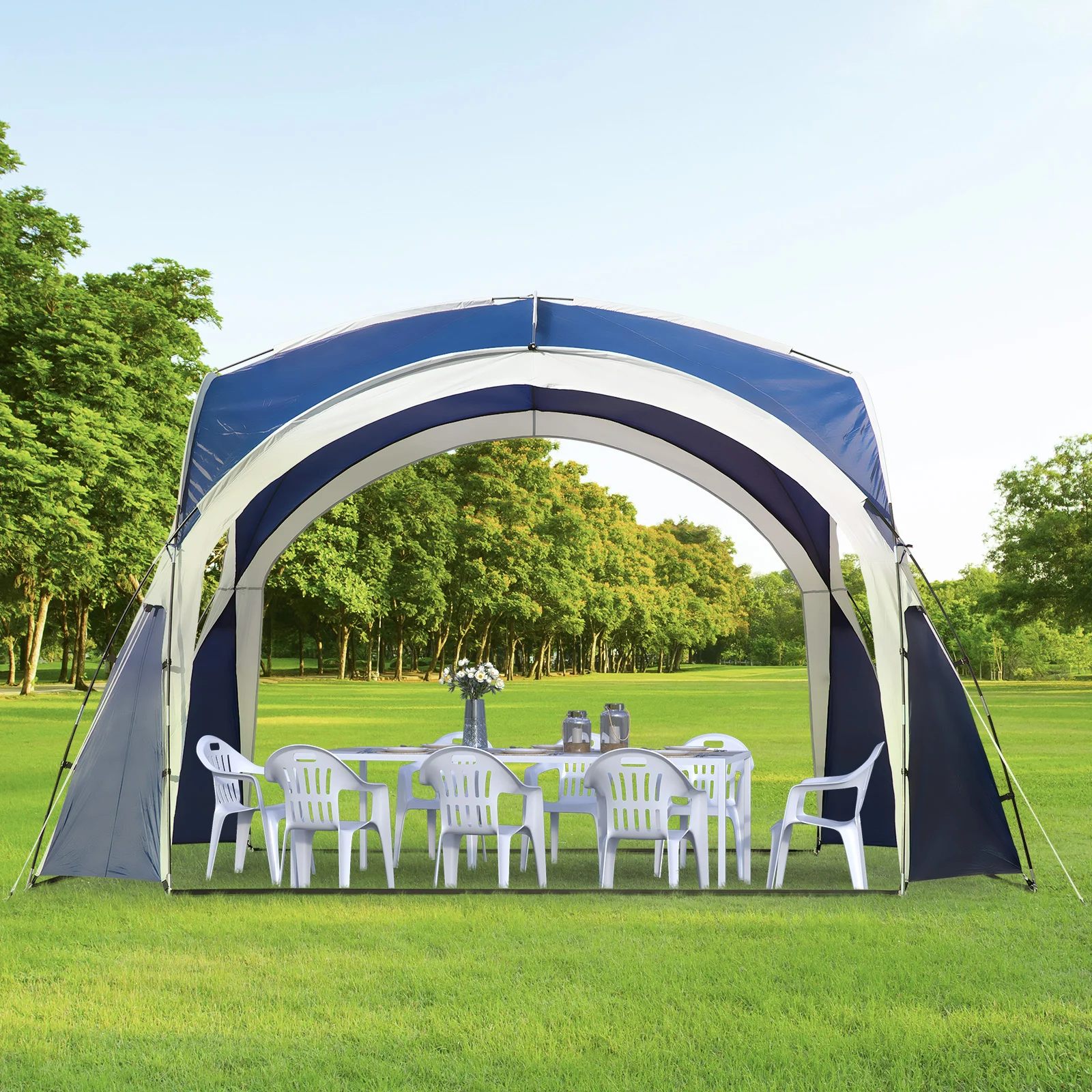 Cobertura Outsunny Azul Shelter