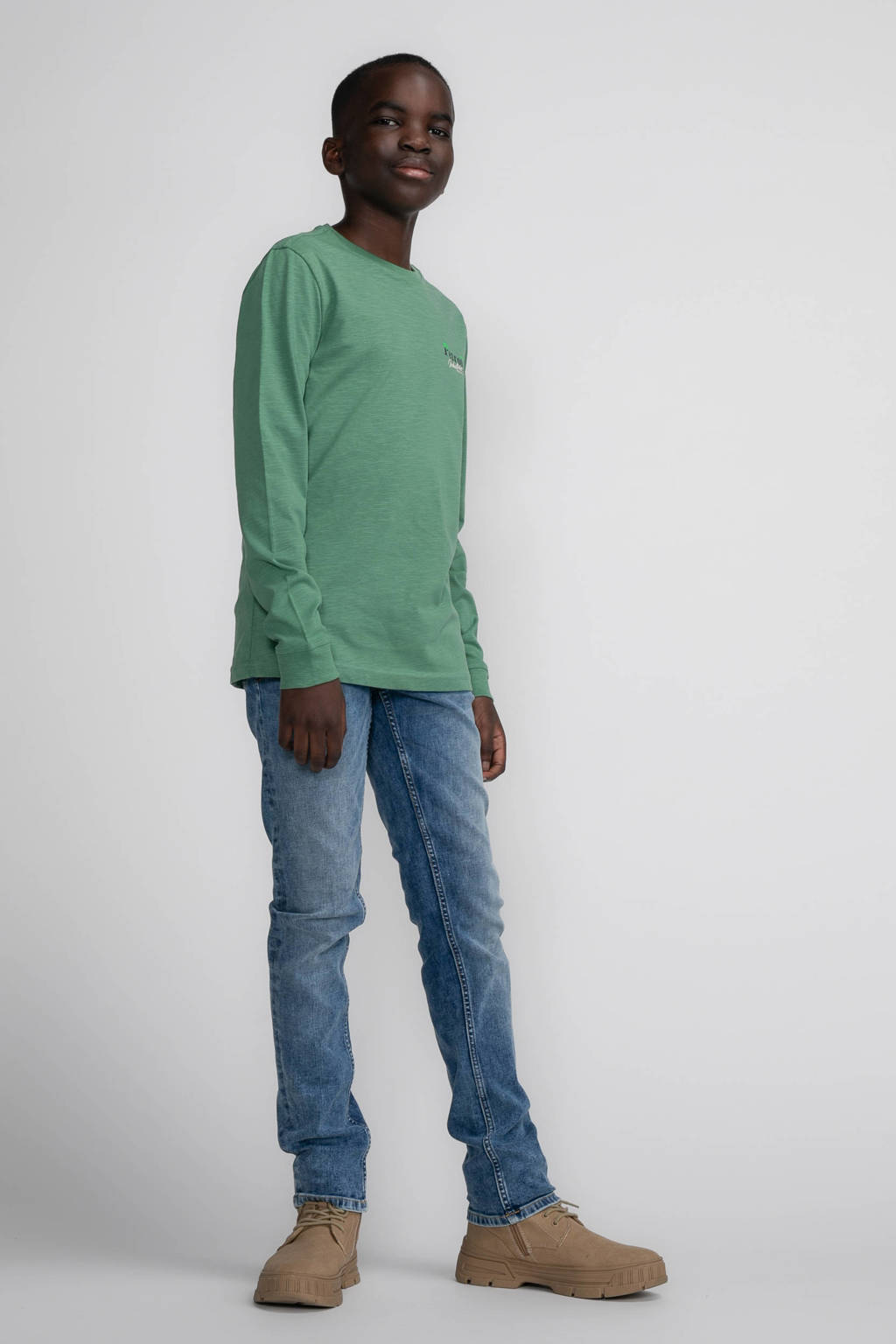 Petrol Industries longsleeve met backprint groen