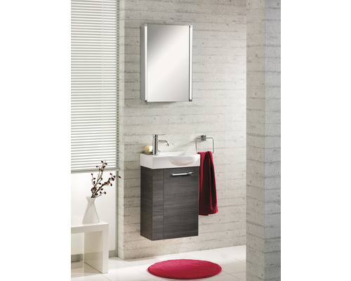 form & style FELINA wastafel rechts, 45 cm, keramiek, wit, zonder kraan