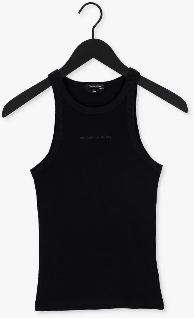 COLOURFUL REBEL zwarte colourful rebel top sachi rib tanktop