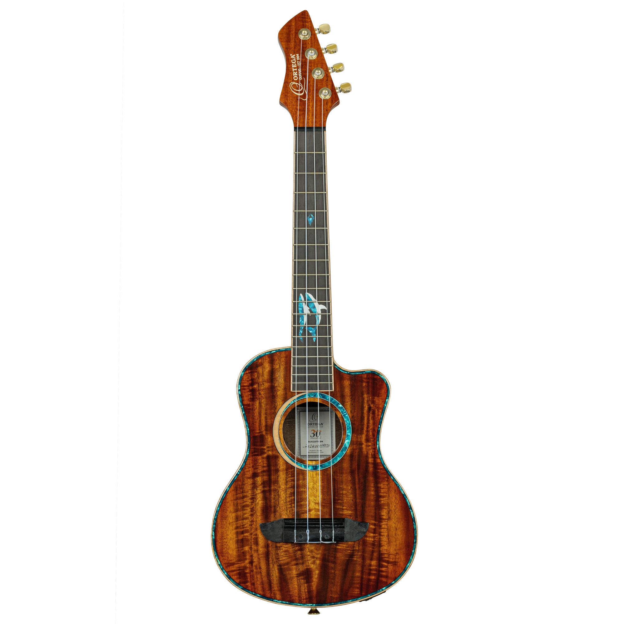 Ortega 30th Anniversary Series RUHZ30TH-BW E/A tenor ukelele met gigbag