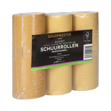 GOUDMEESTER Assorti schuurrollen 120/180/240