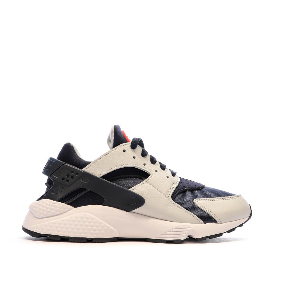 Nike Baskets Blanche/Noir/Gris Femme Nike Huarache