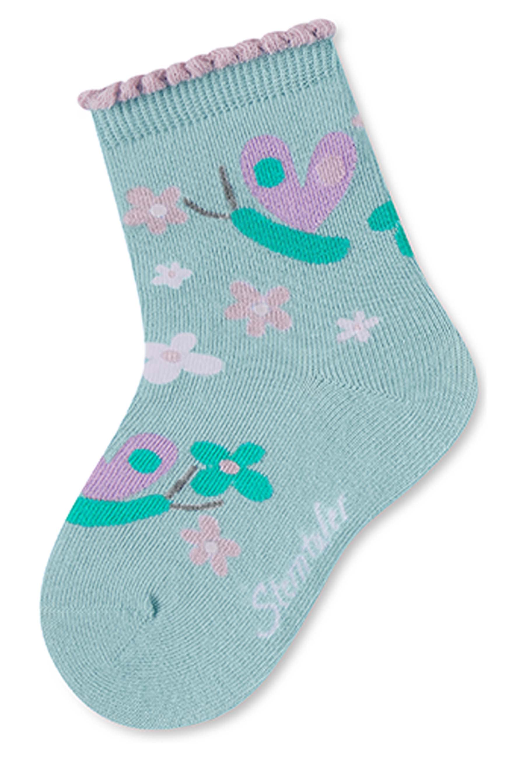 Socken BLUMEN 5er Pack in flieder