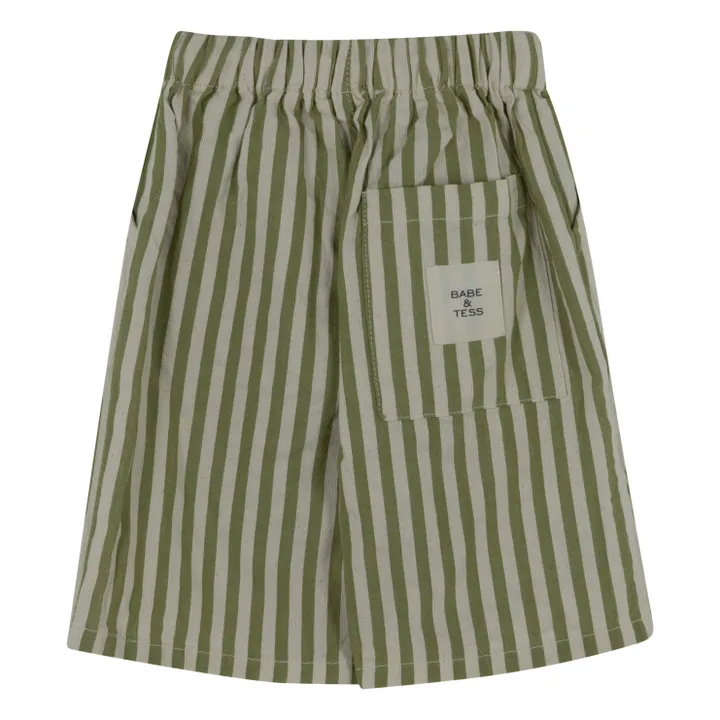 Babe & Tess Bermuda Rayé Brando | Vert olive