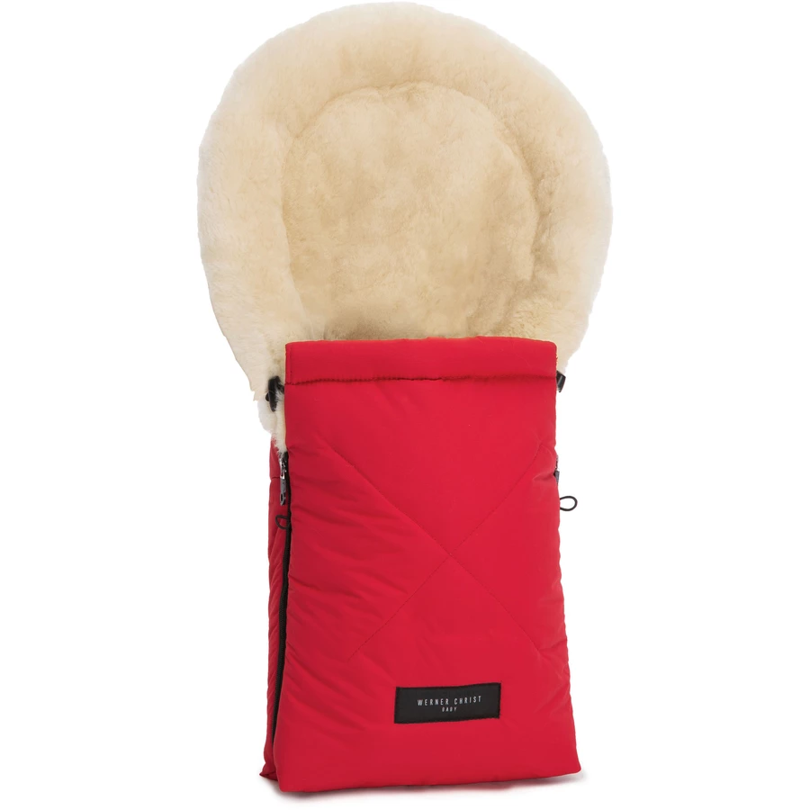 Werner Christ Baby Lammfellfußsack OSLO chili red