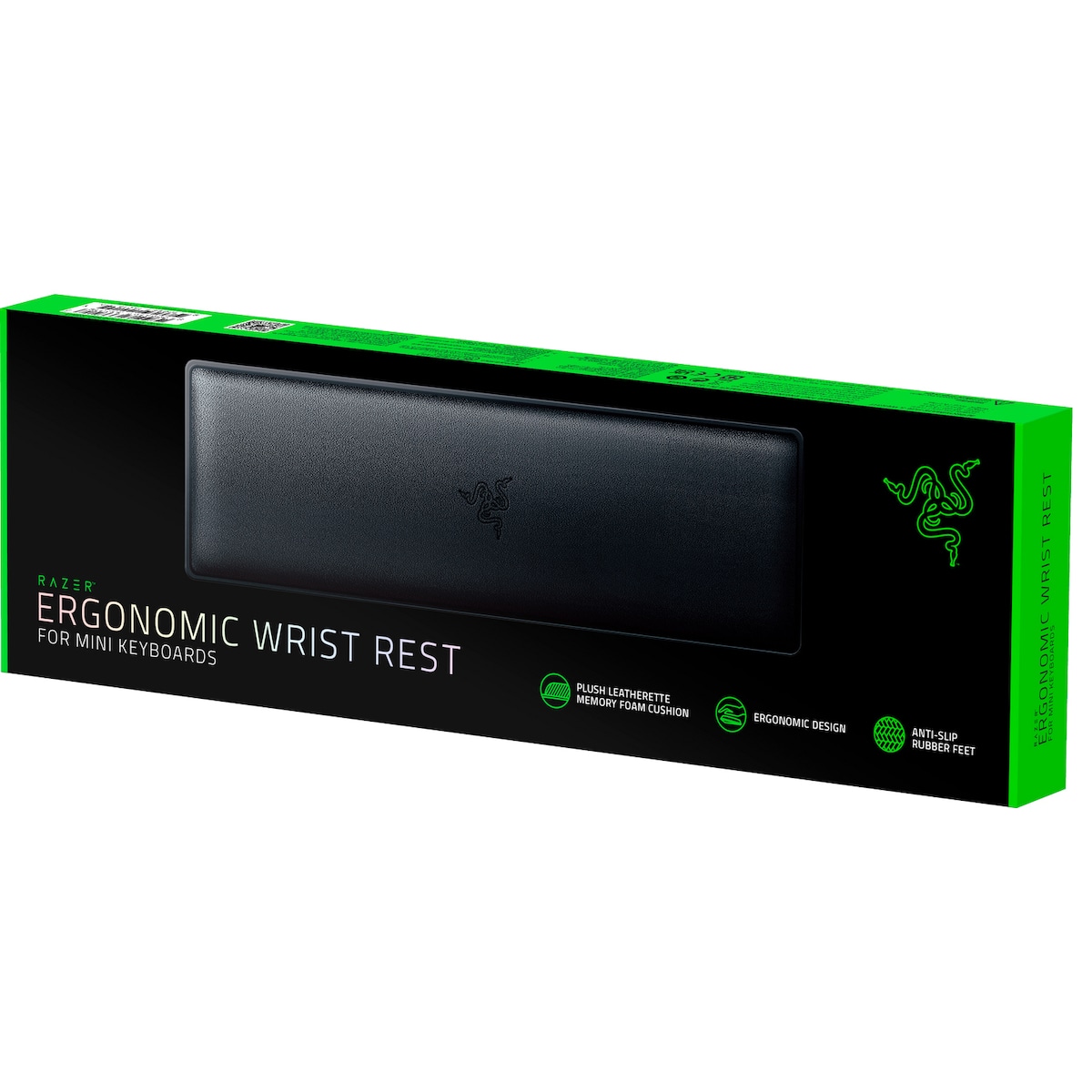 Razer ergonomisk håndleddstøtte for mini -tastaturer, svart
