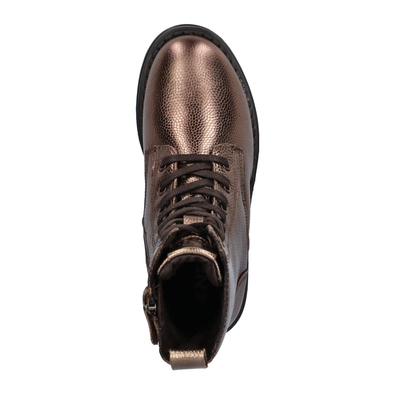 Nelson Kids leren veterboots brons