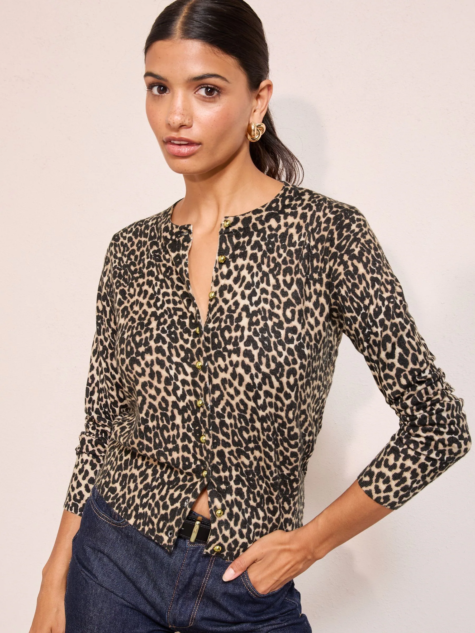 Bruin - Friends Like These Animal Dome Button Cardigan