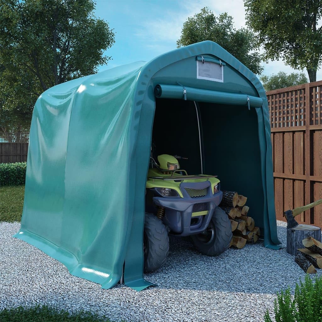 Hommdiy Garagenzelt PVC 1,6x2,4 m Grün Auto Zelt Zeltgarage Lagerzelt Mehrere Auswahl