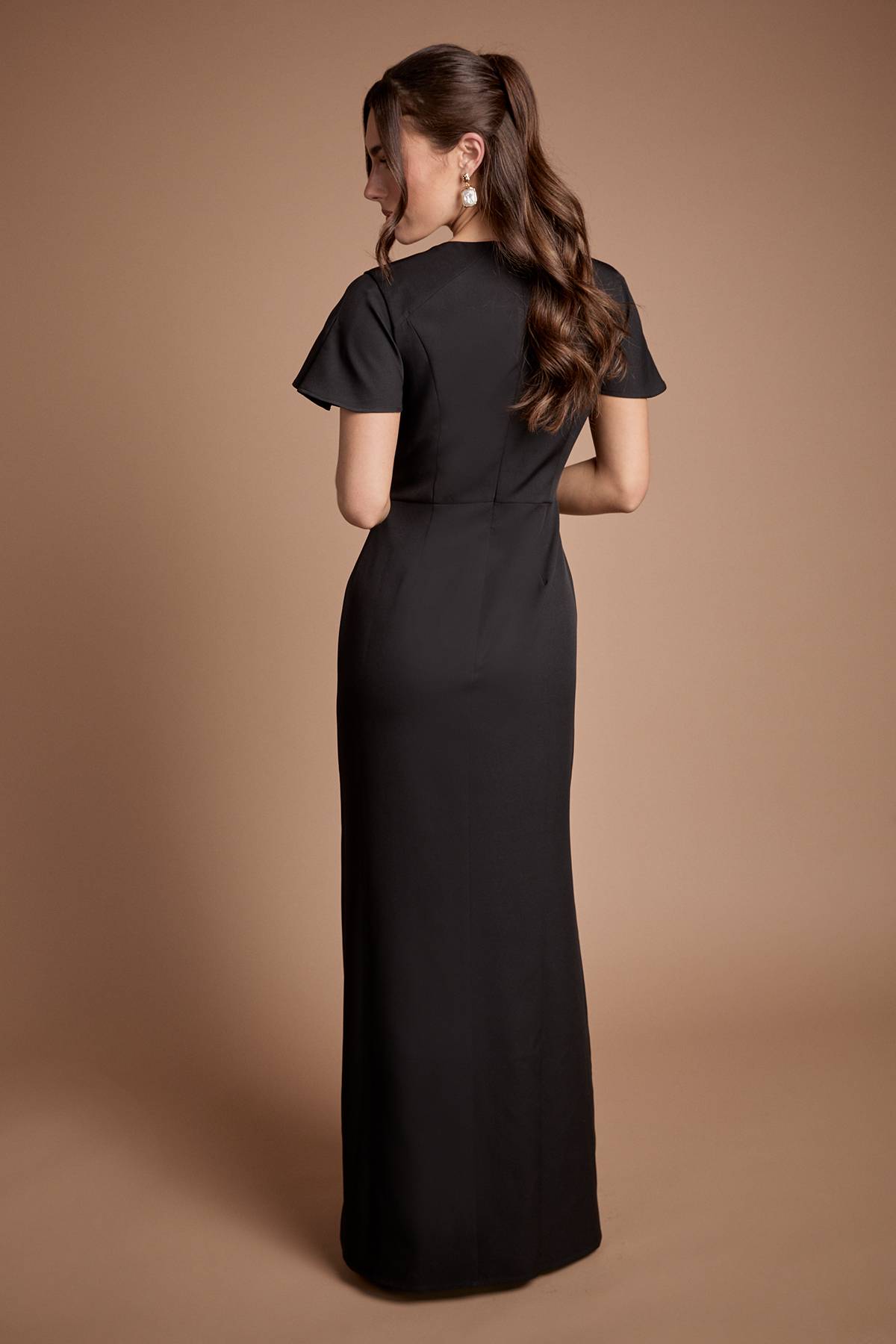 Coast Robe Longue De Demoiselle D'honneur En Crêpe Avec Détail Plissé
