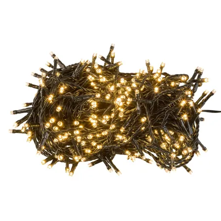 Idena LED Lichterkette für innen und außen, 400er warm weiß, mit Timer und Fernbedienung