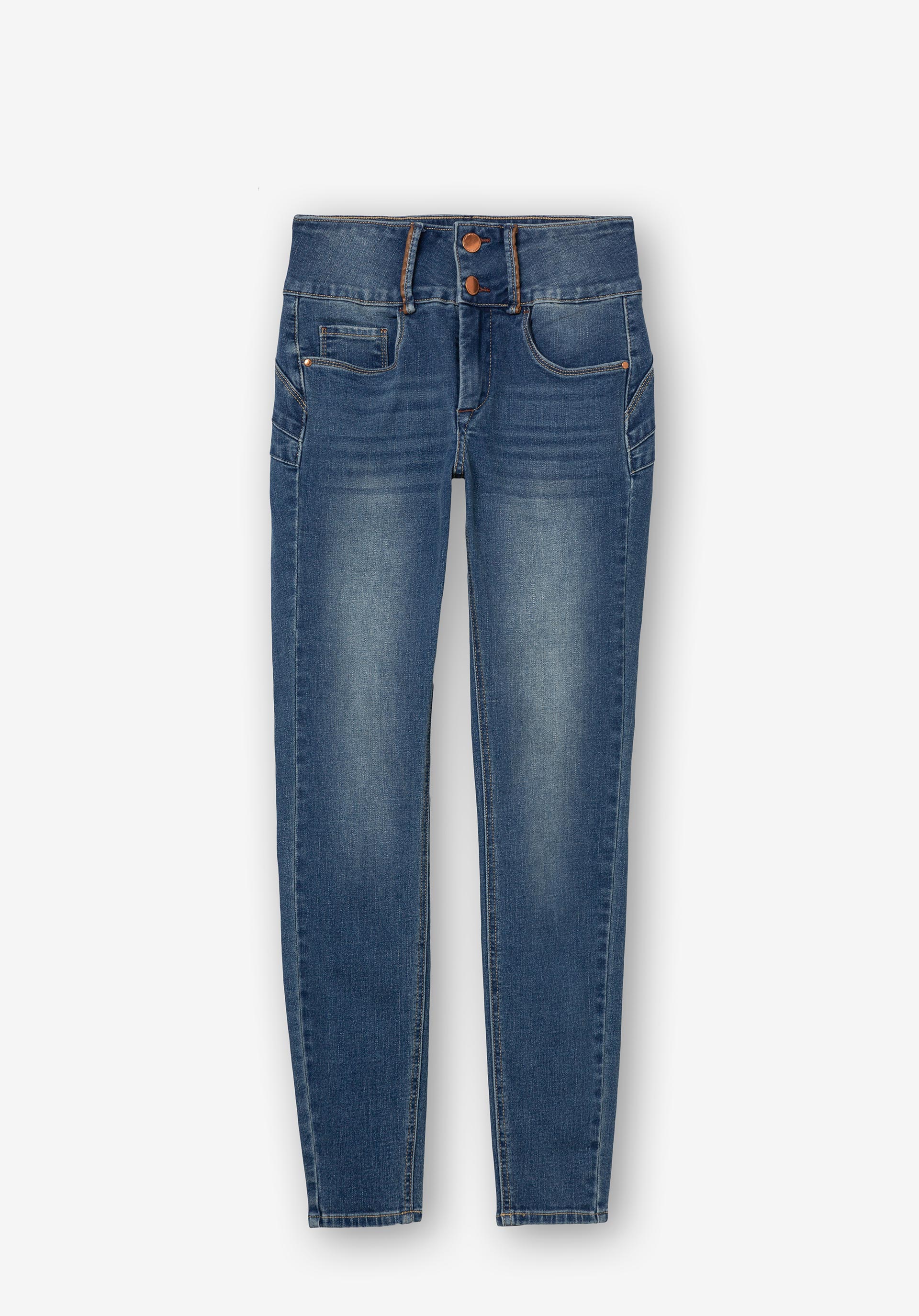 Jeans Double-up Skinny Cintura Alta