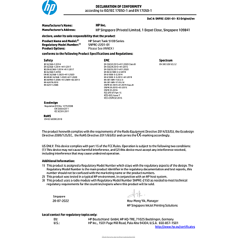 HP Smart Tank 5107 printer