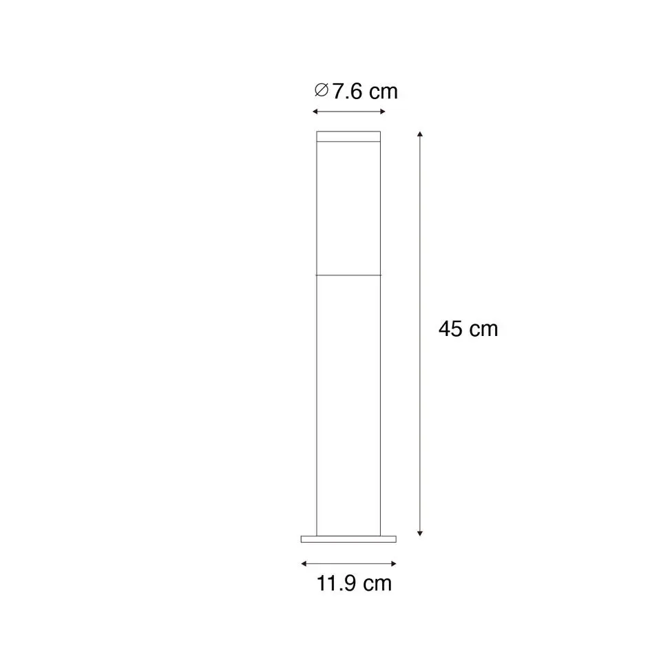 Qazqa staande buitenlampen rox zwart e27