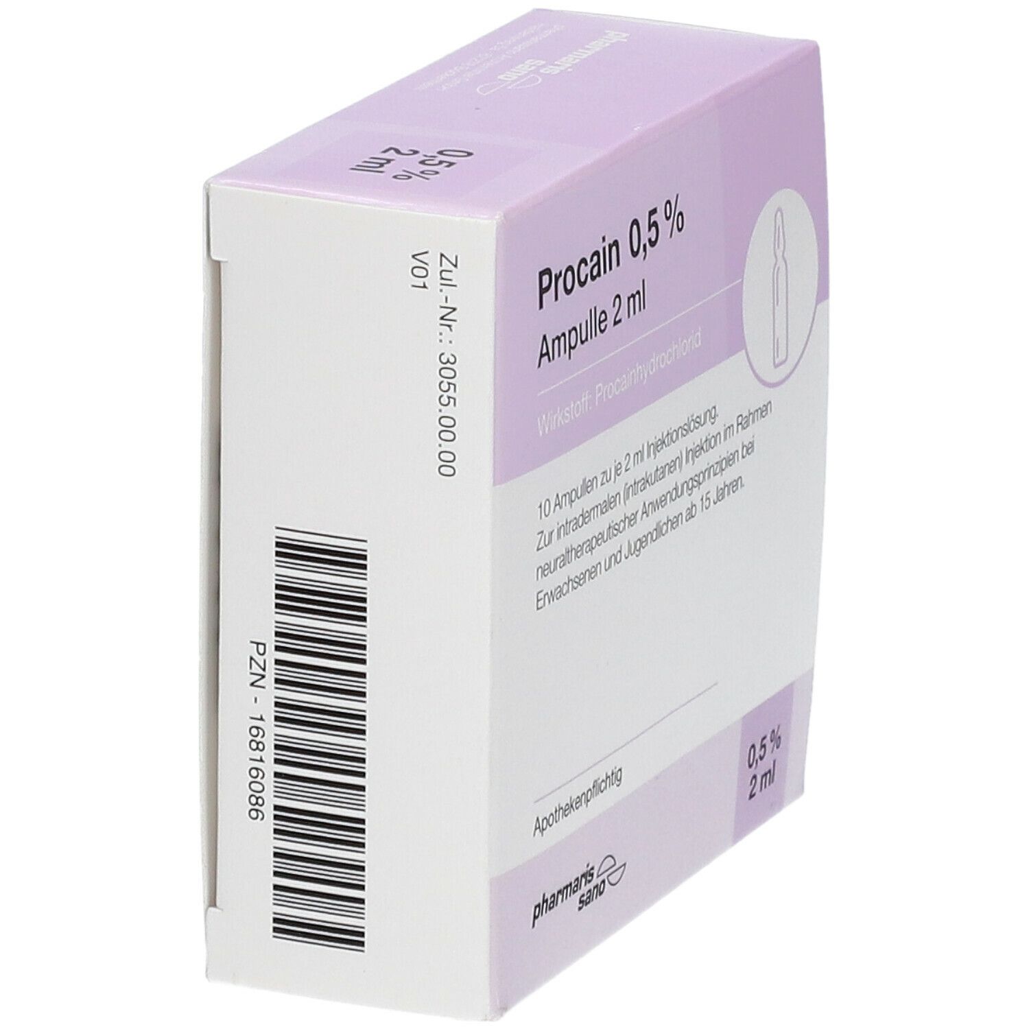 PROCAIN pharmarissano 0,5% Inj.-Lsg.Ampullen 2 ml