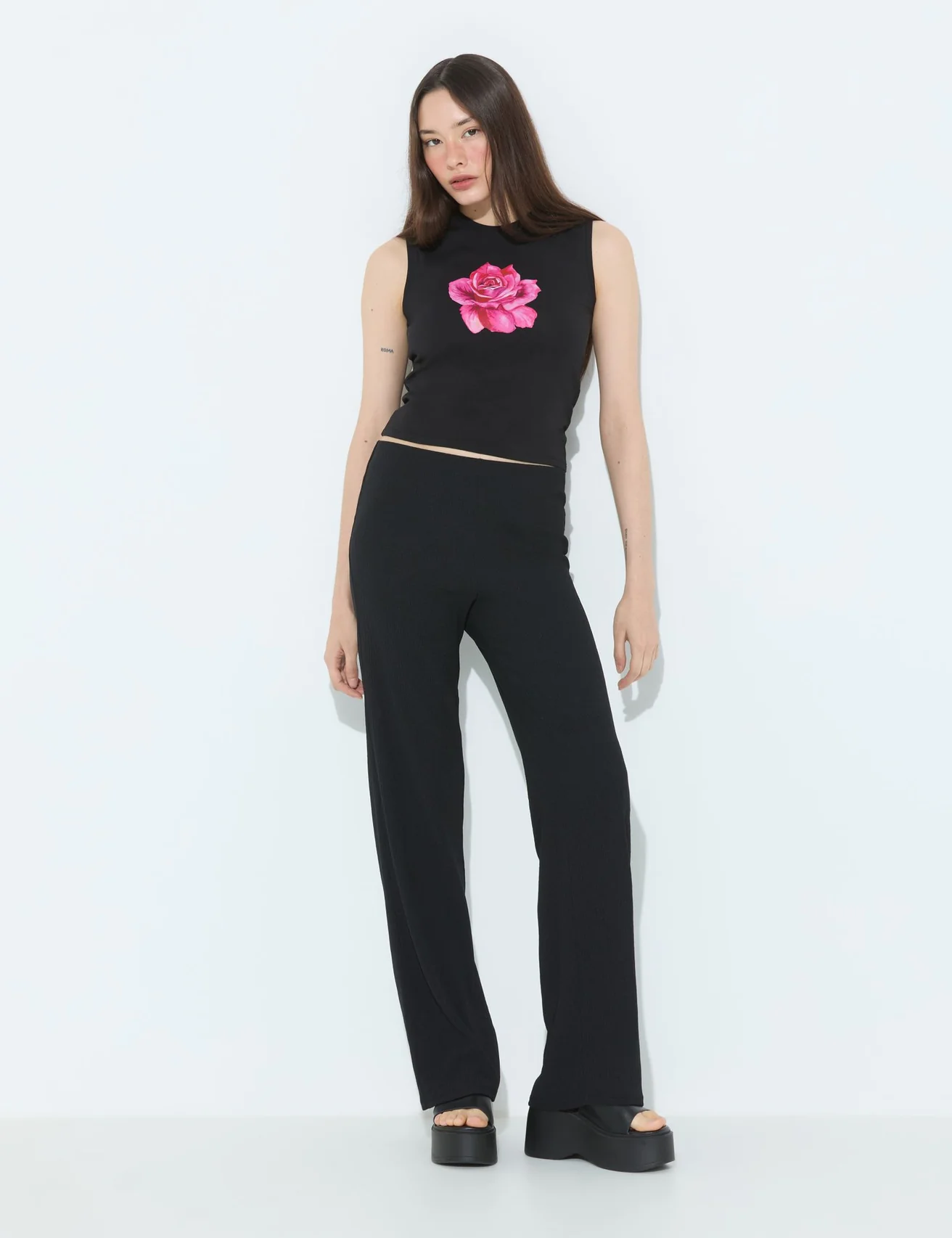 Pantalon flare noir