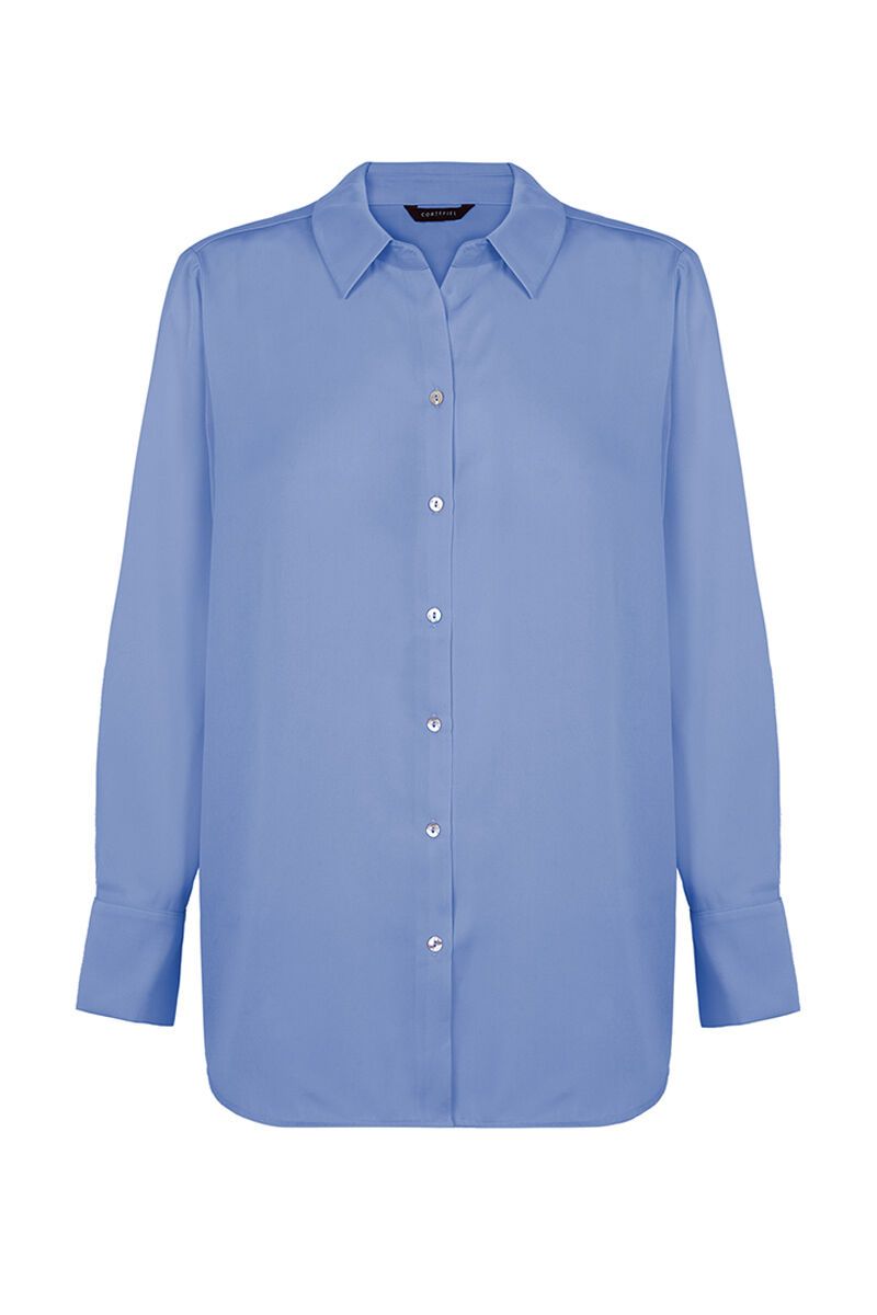 Camisa de cetim - Azul