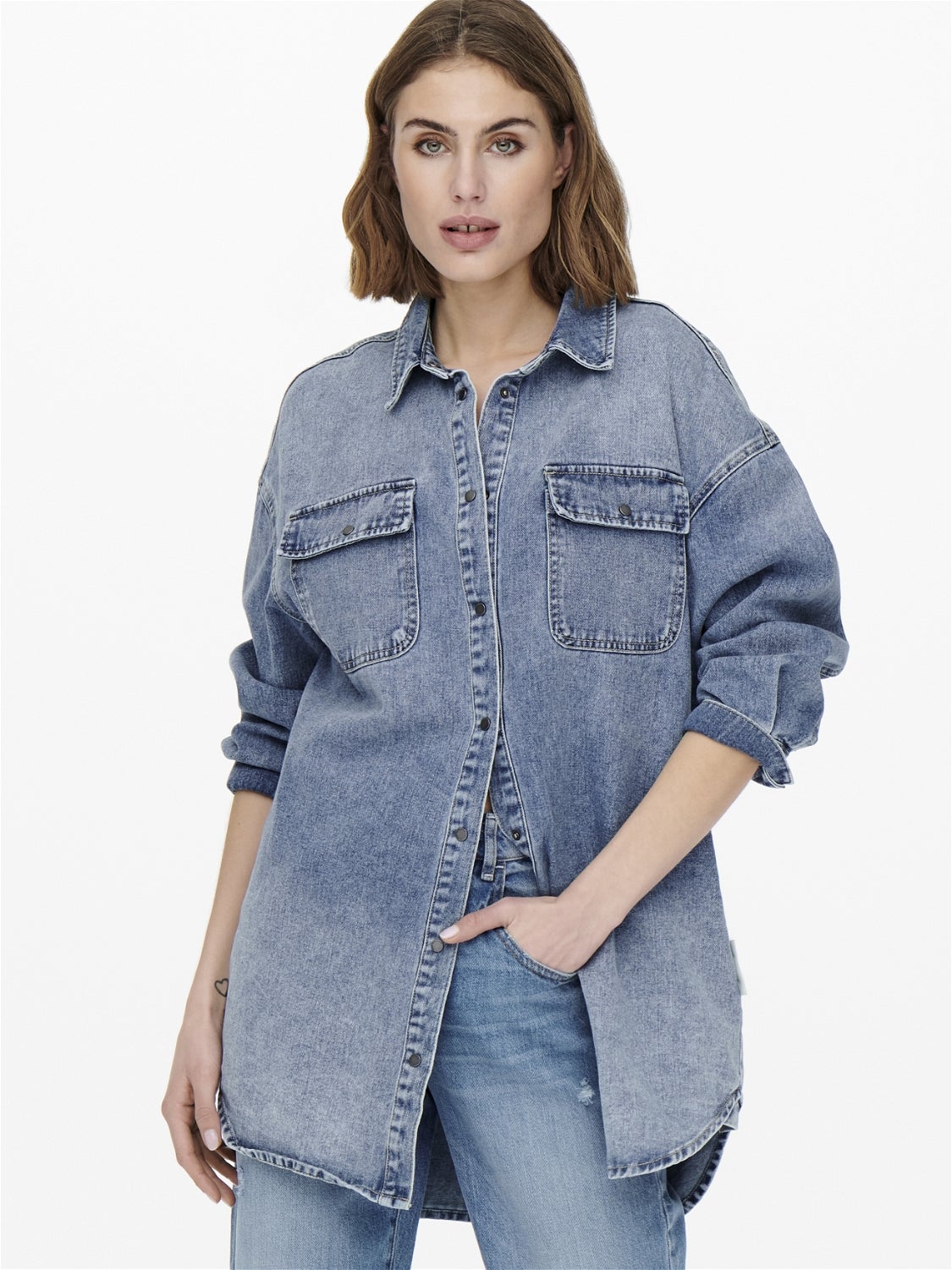 ONLKASIA Jeanshemd Medium Blue Denim