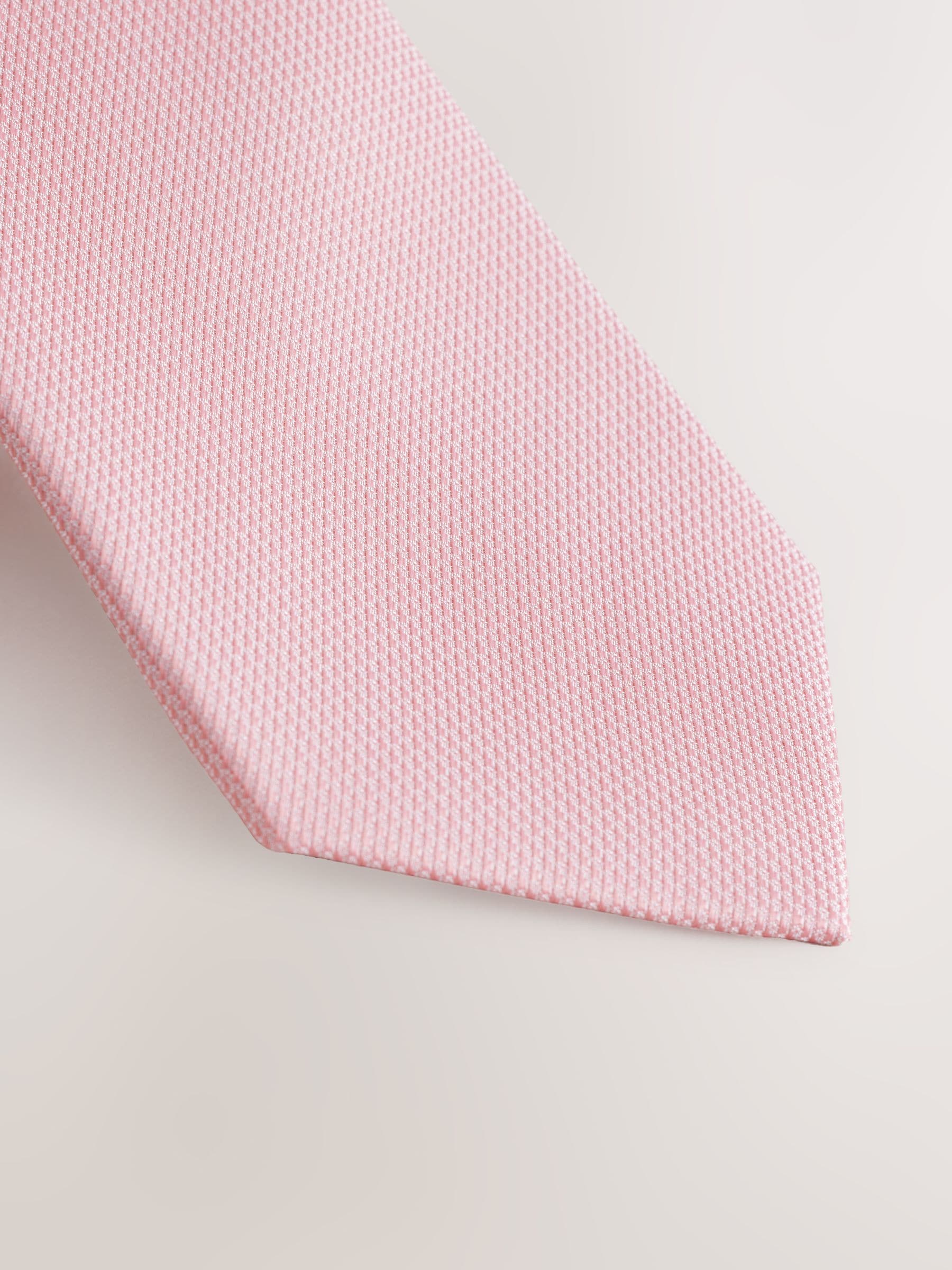 Roze - Smal - Stropdas met textuur
