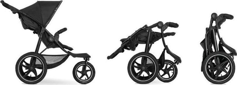 Hauck Runner 2 Buggy - robuuste offroader - Compact inklapbaar - Black