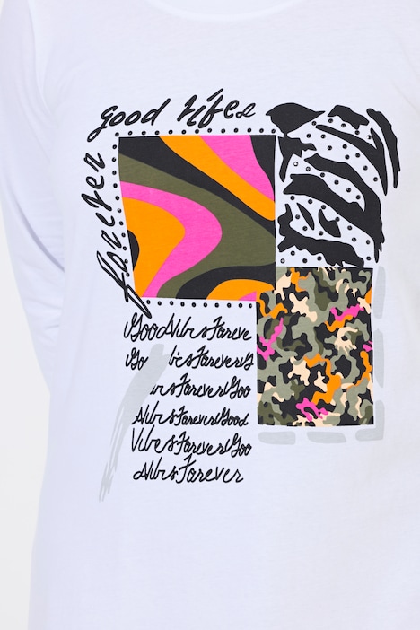 T-Shirt, Patch-Print, Langarm