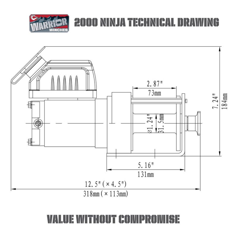 VINSJ WARRIOR WINCHES NINJA 907KG IP54