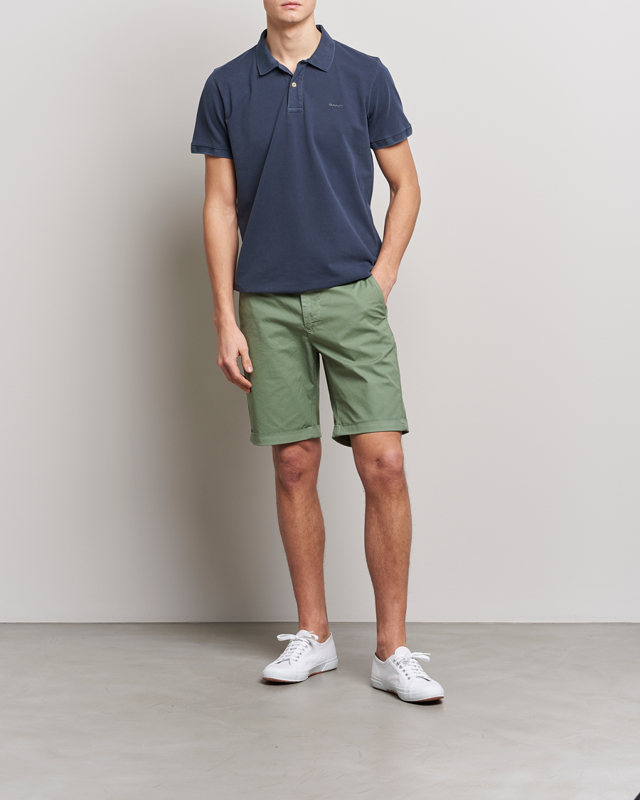 GANT Regular Sunbleached Shorts Calamata Green