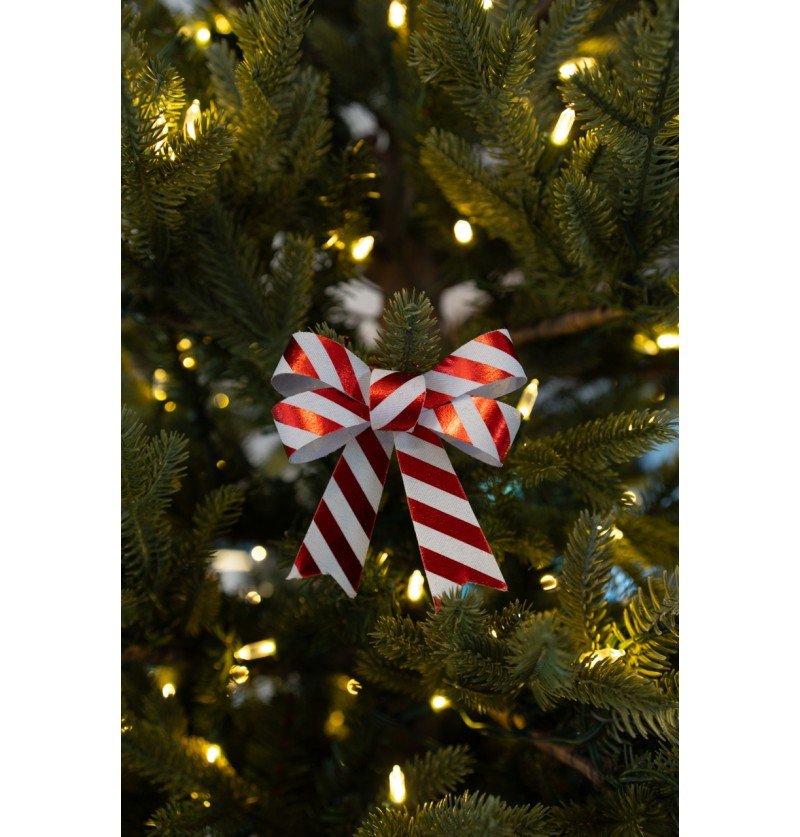 Rood Witte Strik Gestreept 11cm 3st