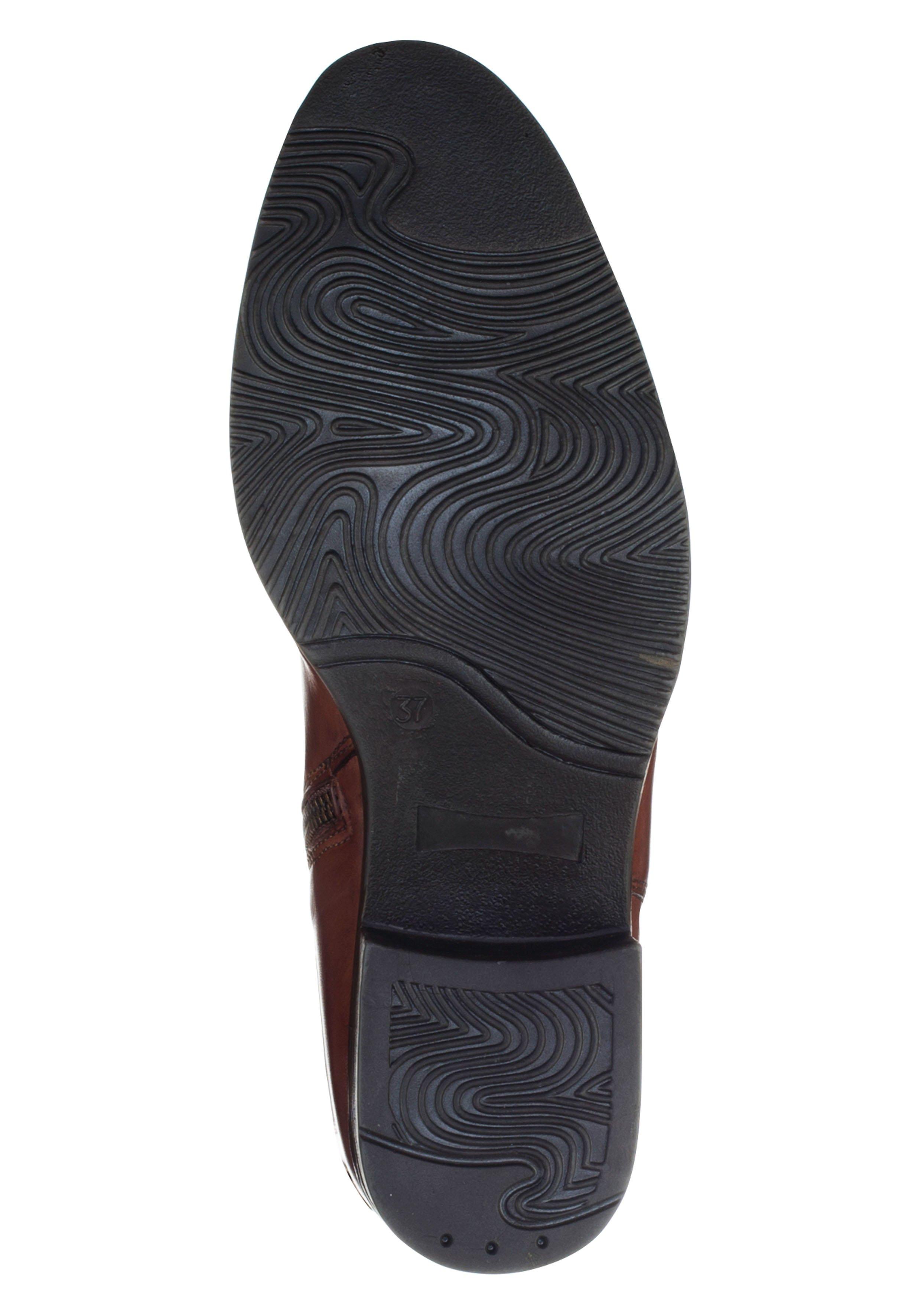 Weitschaftstiefel aus Leder mit  Schnürung