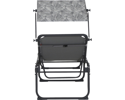 Siena Garden RPET kampeerligstoel 200 x 69 x 43 cm grijs
