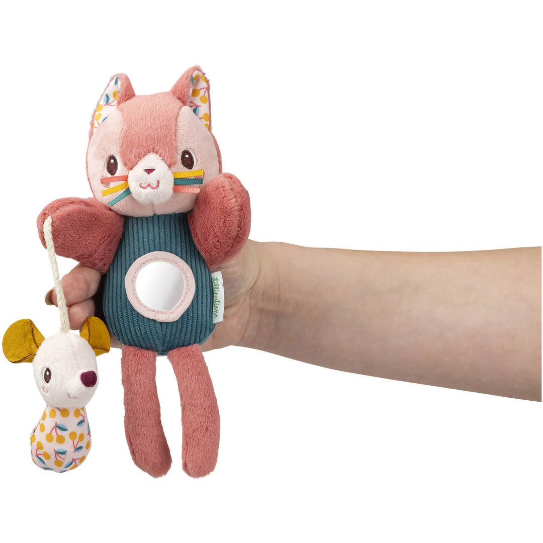 lilliputiens activiteiten handpop met rammelaar - jeanne - 23 cm