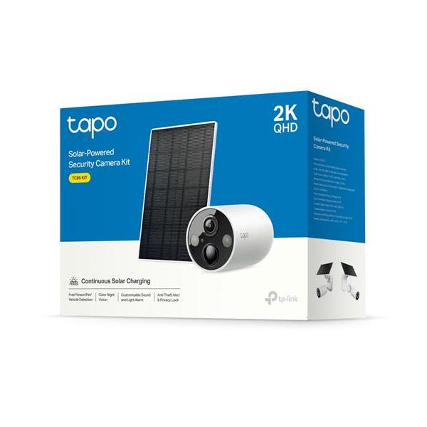TP-Link Câmara de Vigilância Exterior Tapo TC85 KIT Security 2K WiFi c/ Painel Solar Tapo A201