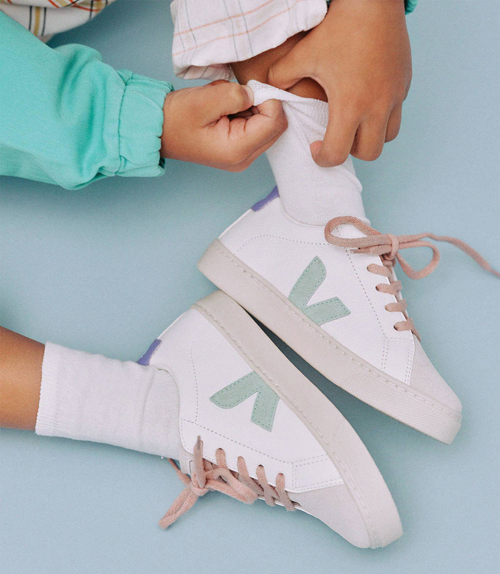Veja leren sneakers wit/pastel