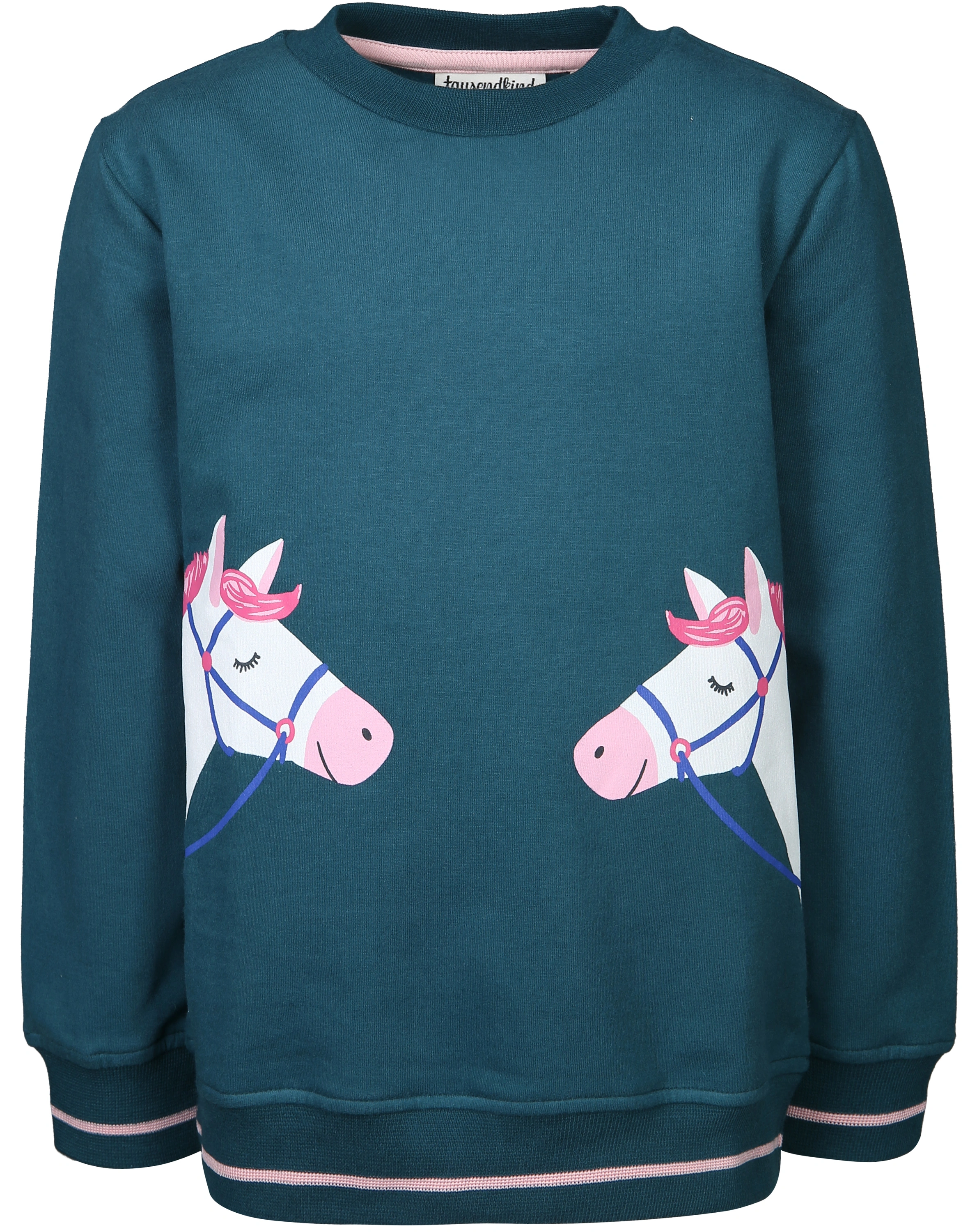 Sweatshirt GLITTER HORSE in dunkelgrün
