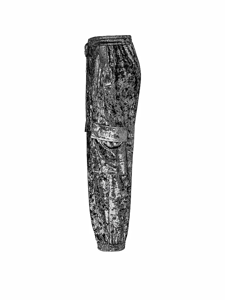 MAC Cargohose VELVET silber