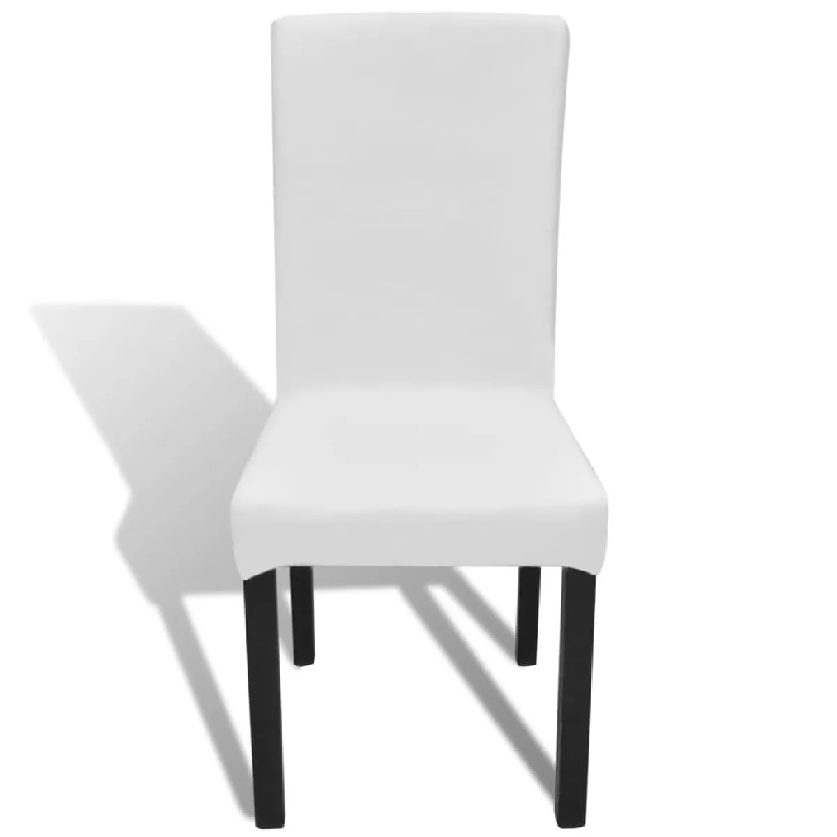 vidaXL Housse de Chaise Extensible Blanc 4 pcs