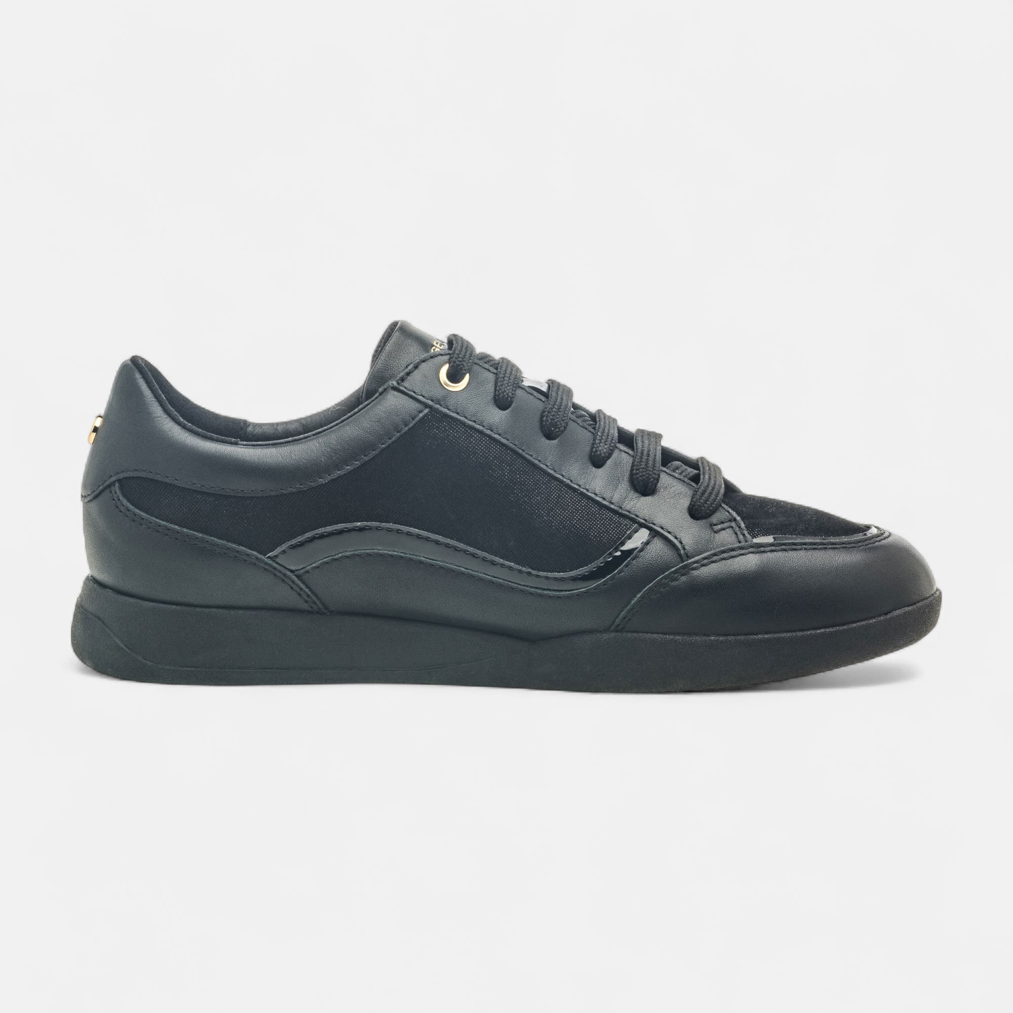 Baskets basses Femme en cuir noir