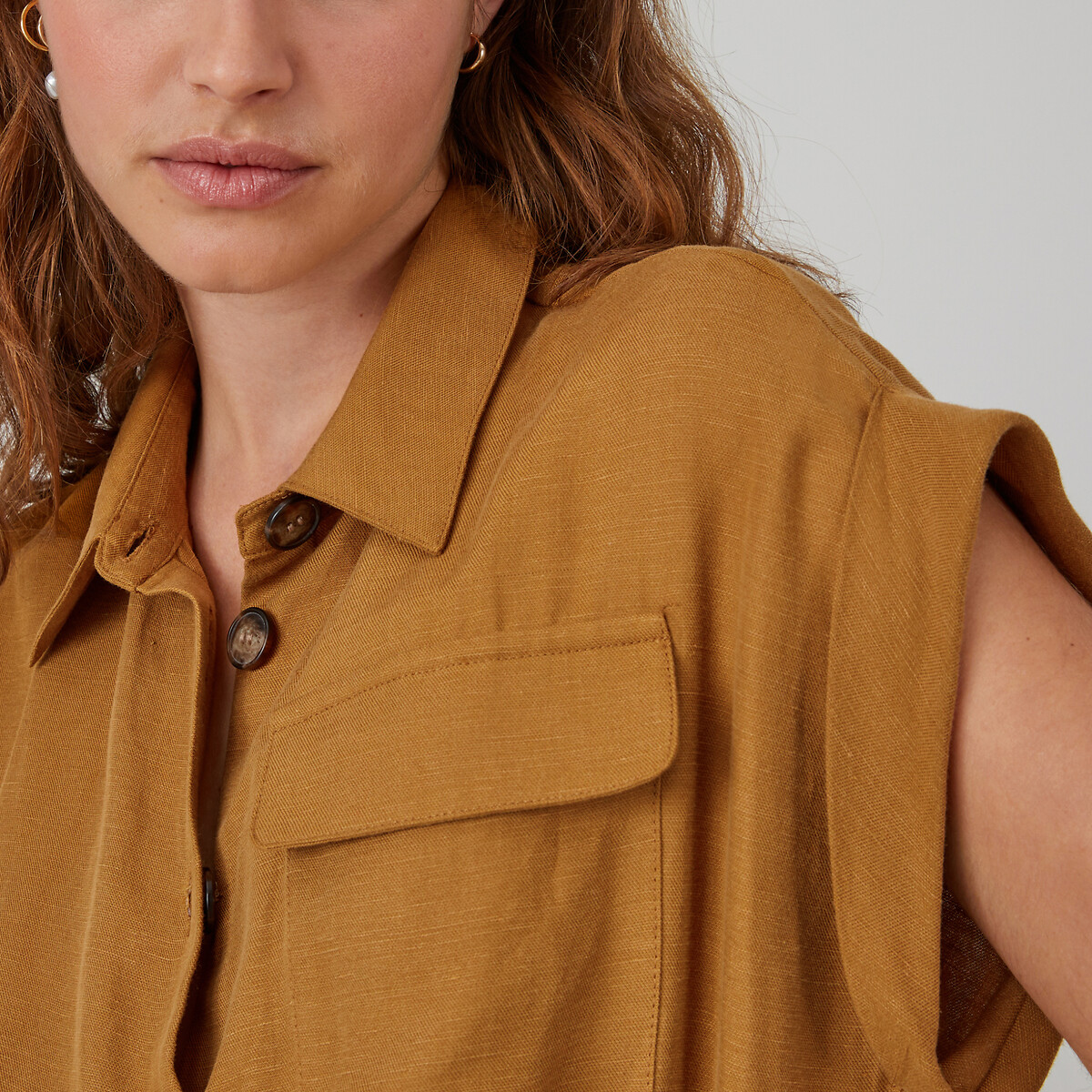 LA REDOUTE COLLECTIONS<br>Macacão em liocel/linho, assinatura ENEA